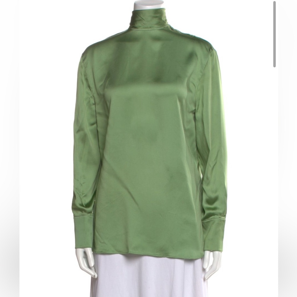 Valentino Women's Emerald Green Satin Blouse